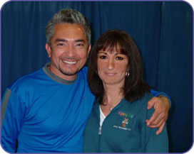 Terry Christie with Cesar Millan The Dog Whisperer